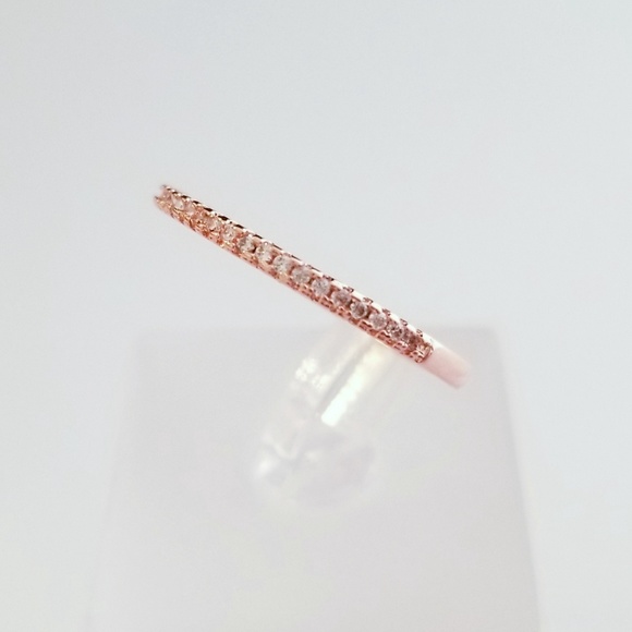 Classic Rose Gold Pave Band - Picture 3 of 8